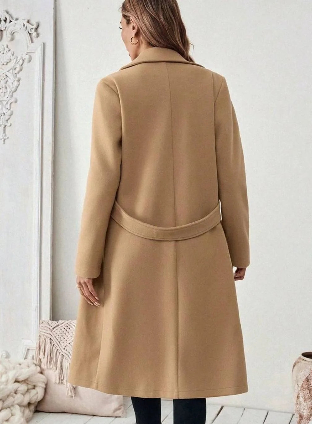 wool coat women long – Gray