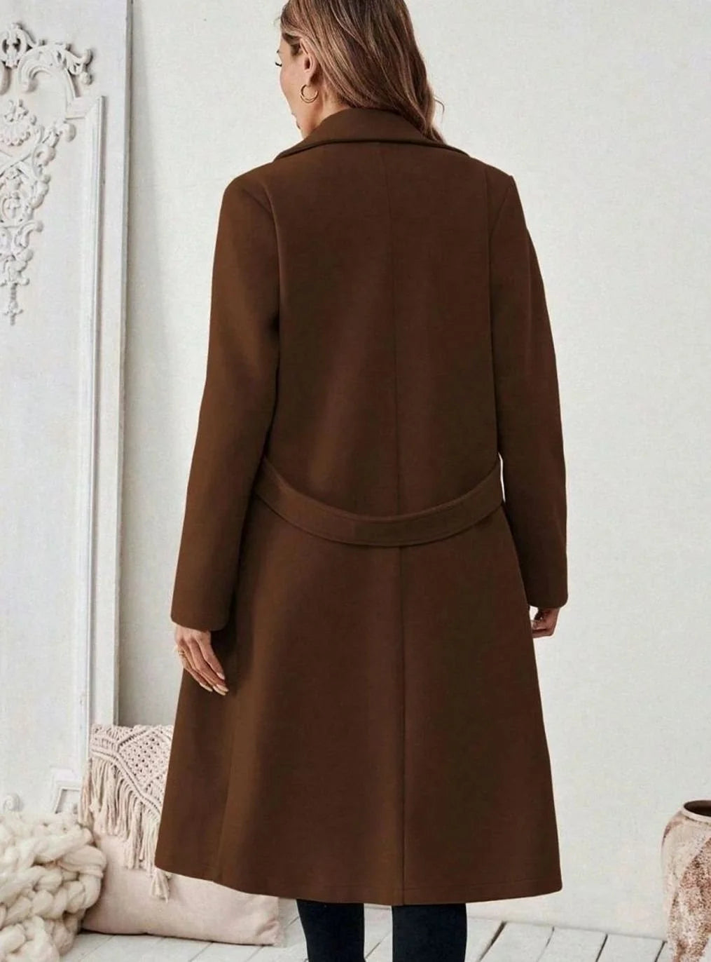 wool coat women long – Gray