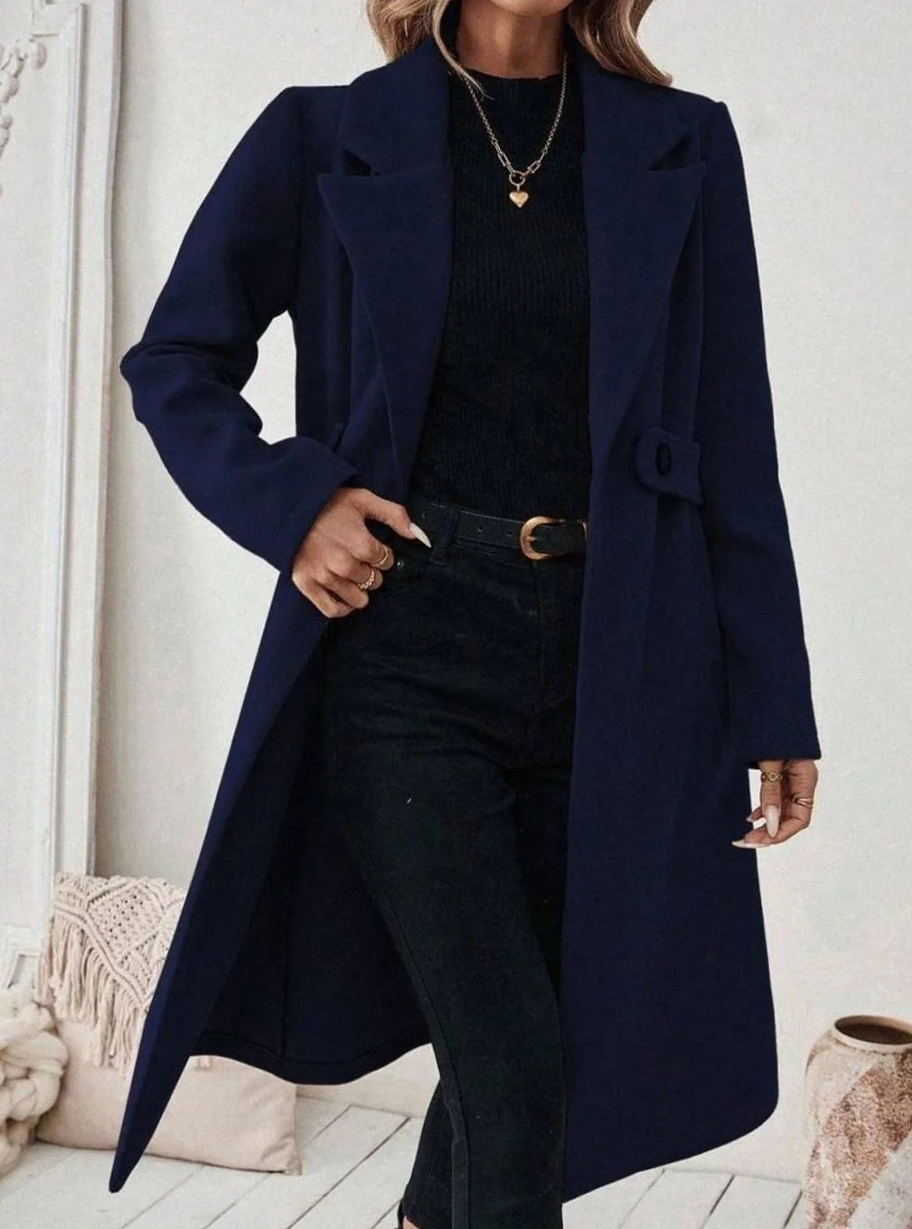 wool coat women long – Gray