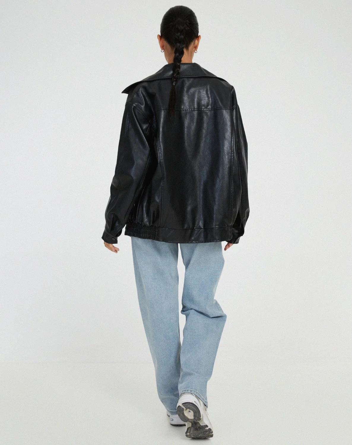 Bomber Jacket with Point Collar — source product view