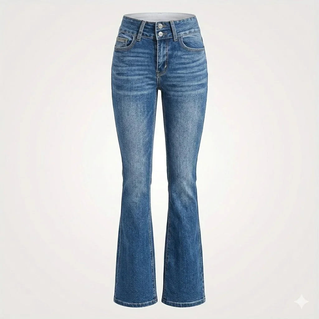 Bootcut Jeans - High Waisted Flared Denim - Product view 3