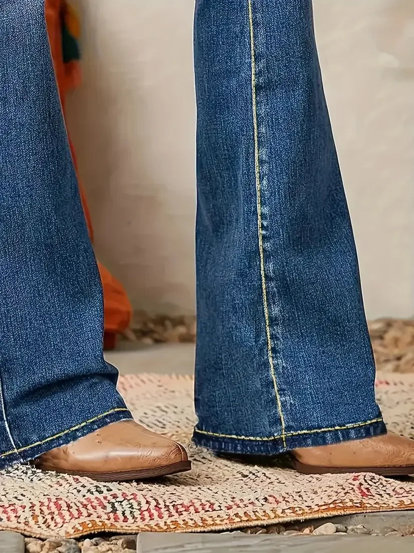 Bootcut Jeans - High Waisted Flared Denim - Product view 9