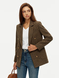Beatrice Pinstripe Blazer Double Breasted Wool Blend