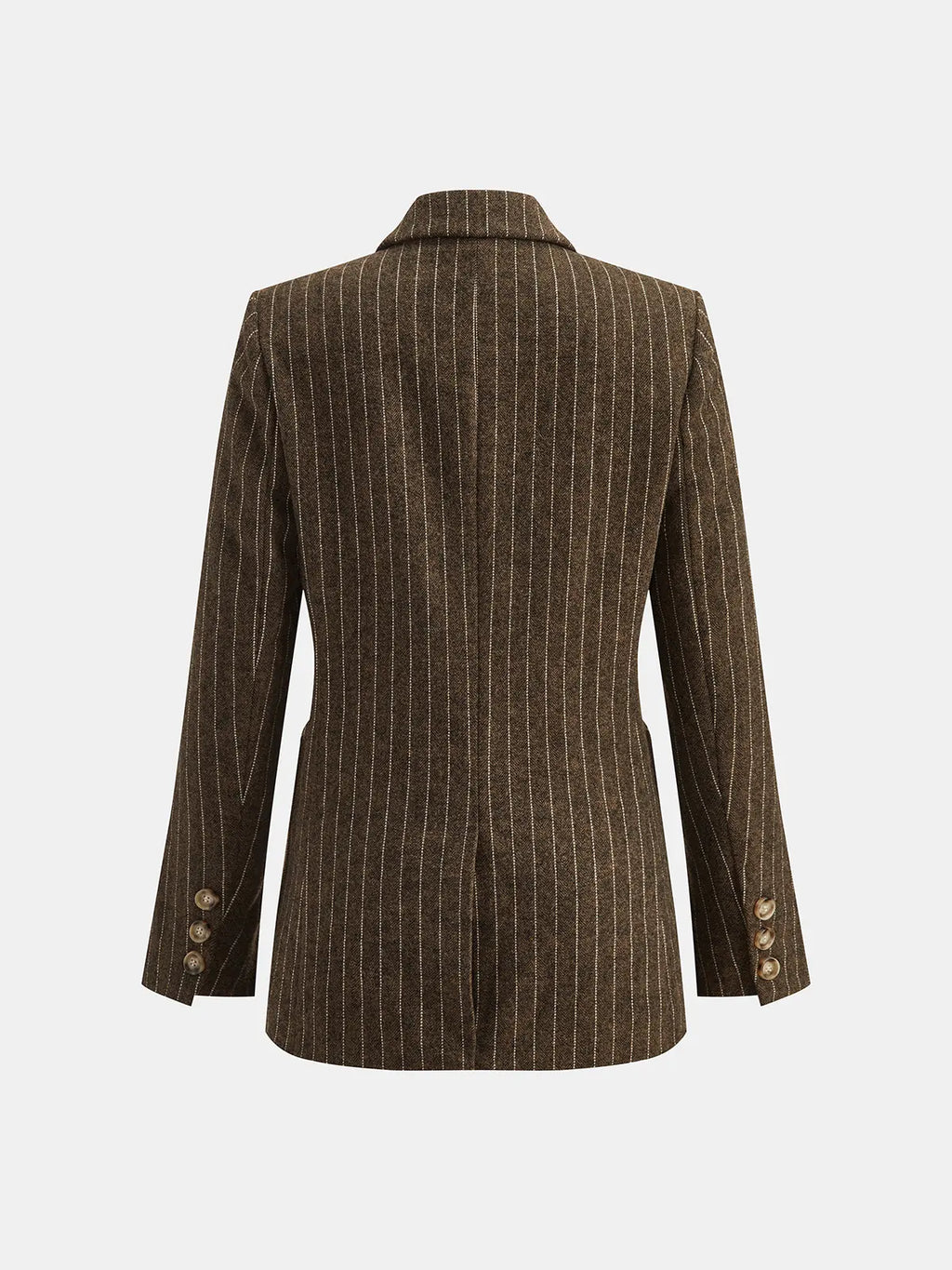 Beatrice Pinstripe Blazer Double Breasted Wool Blend