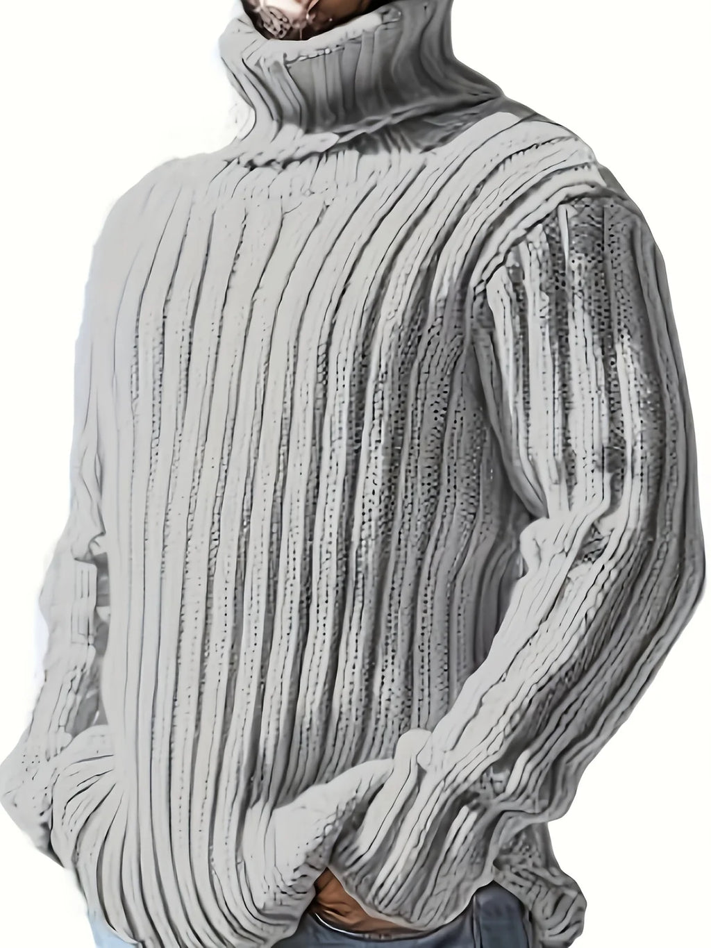 Black Sweater – Textured Ribbed Pullover
