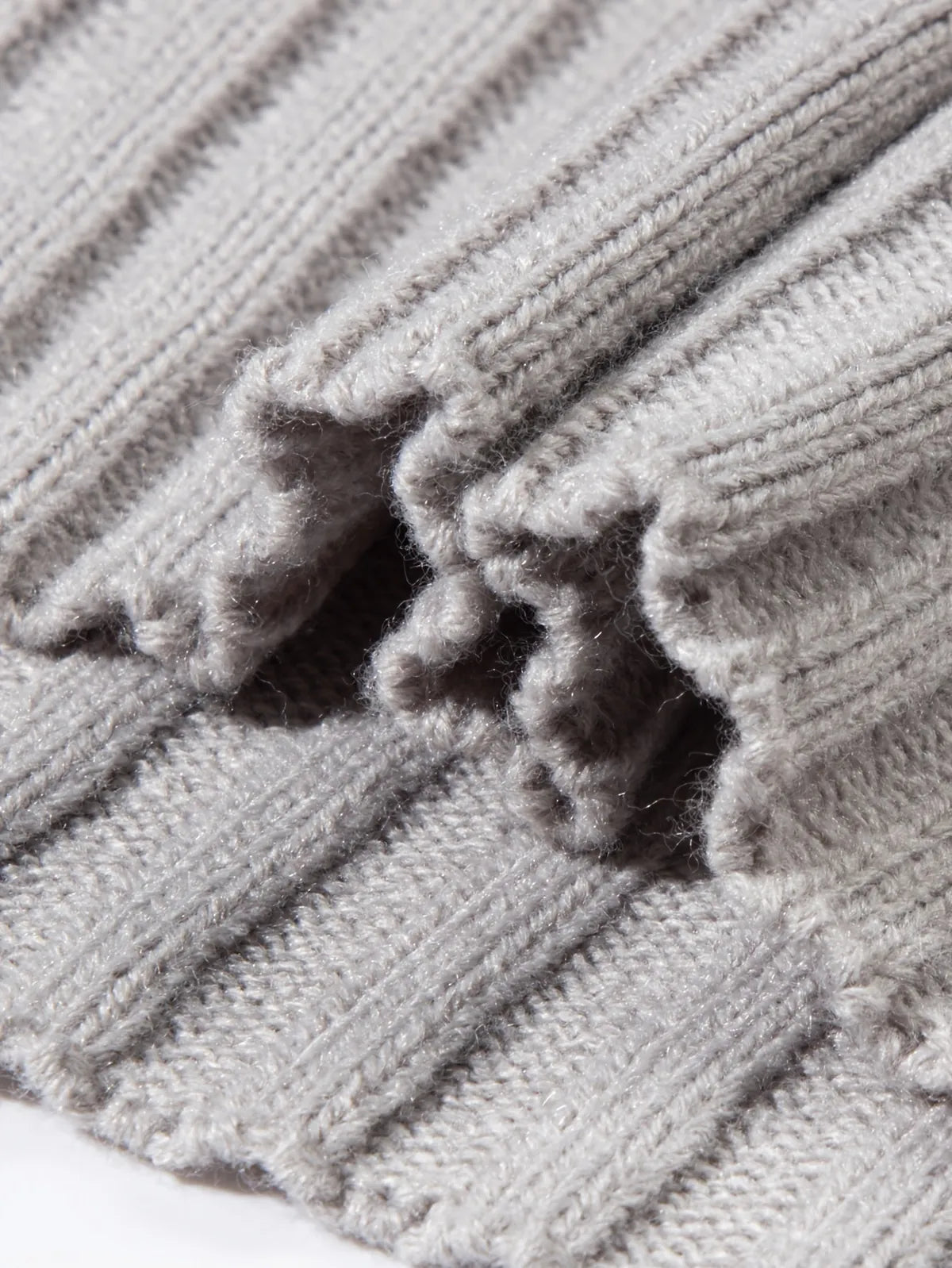 Black Sweater – Textured Ribbed Pullover