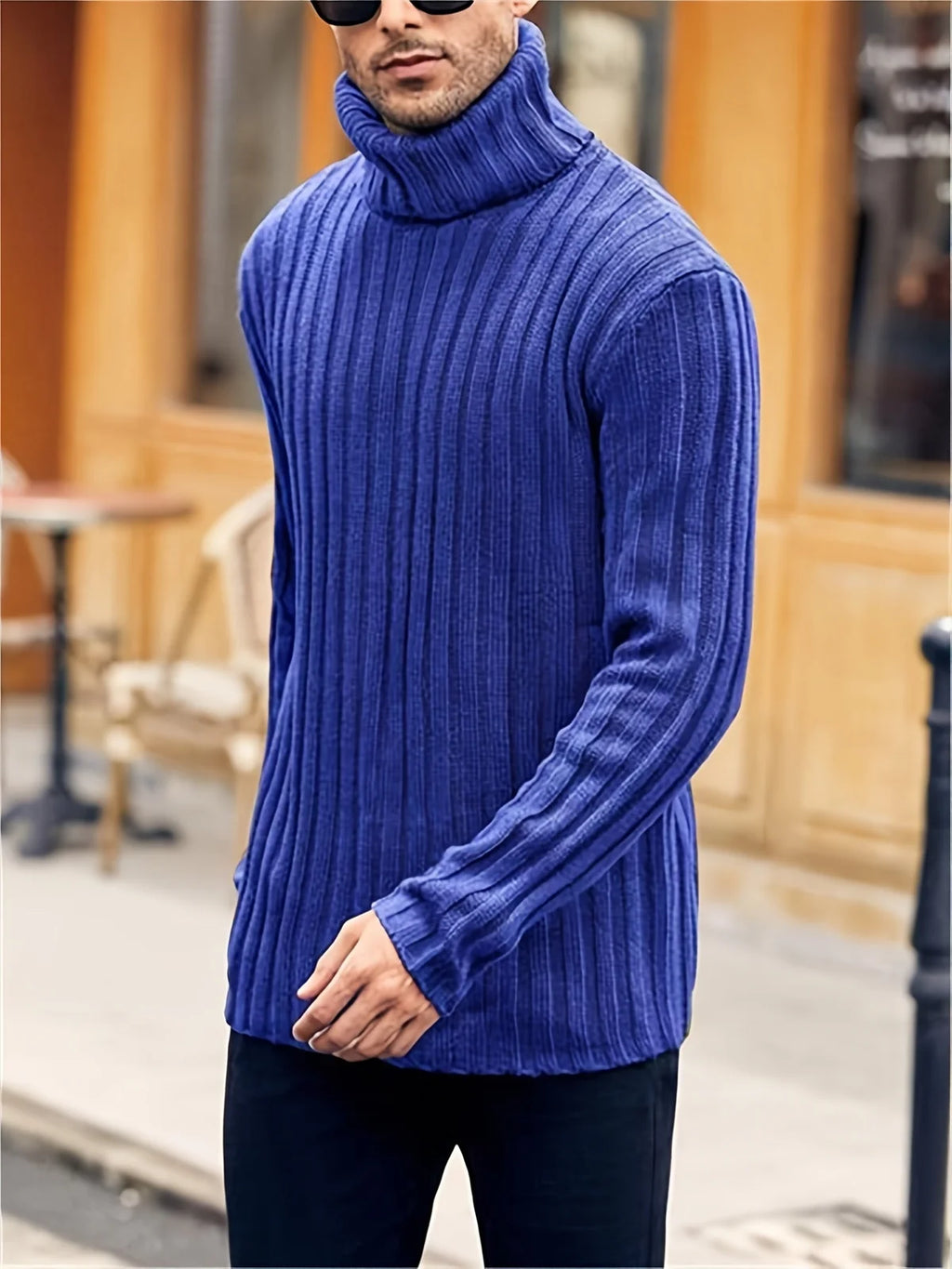 Black Sweater – Textured Ribbed Pullover