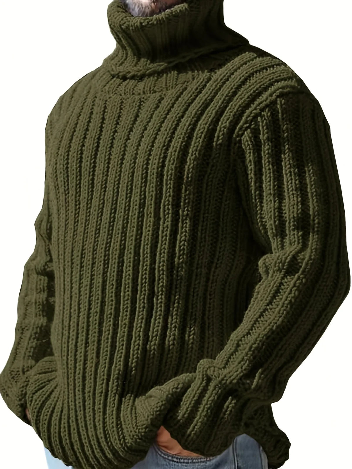 Black Sweater – Textured Ribbed Pullover