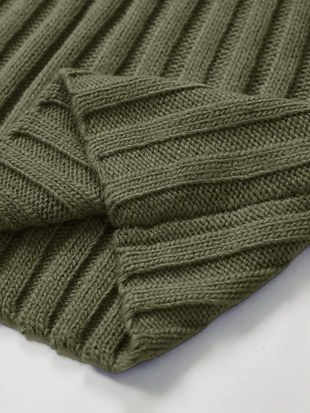 Black Sweater – Textured Ribbed Pullover