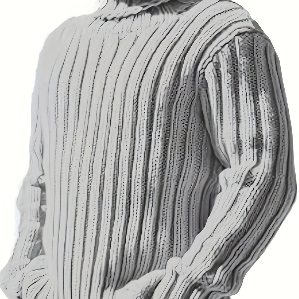Black Sweater – Textured Ribbed Pullover