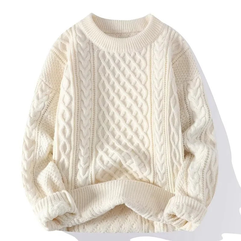 Cable Knit Crew Neck Sweater