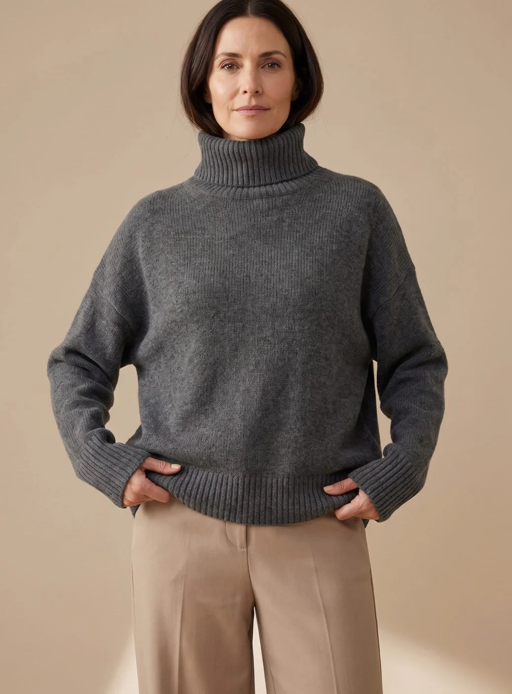 knit pants set women – Gray