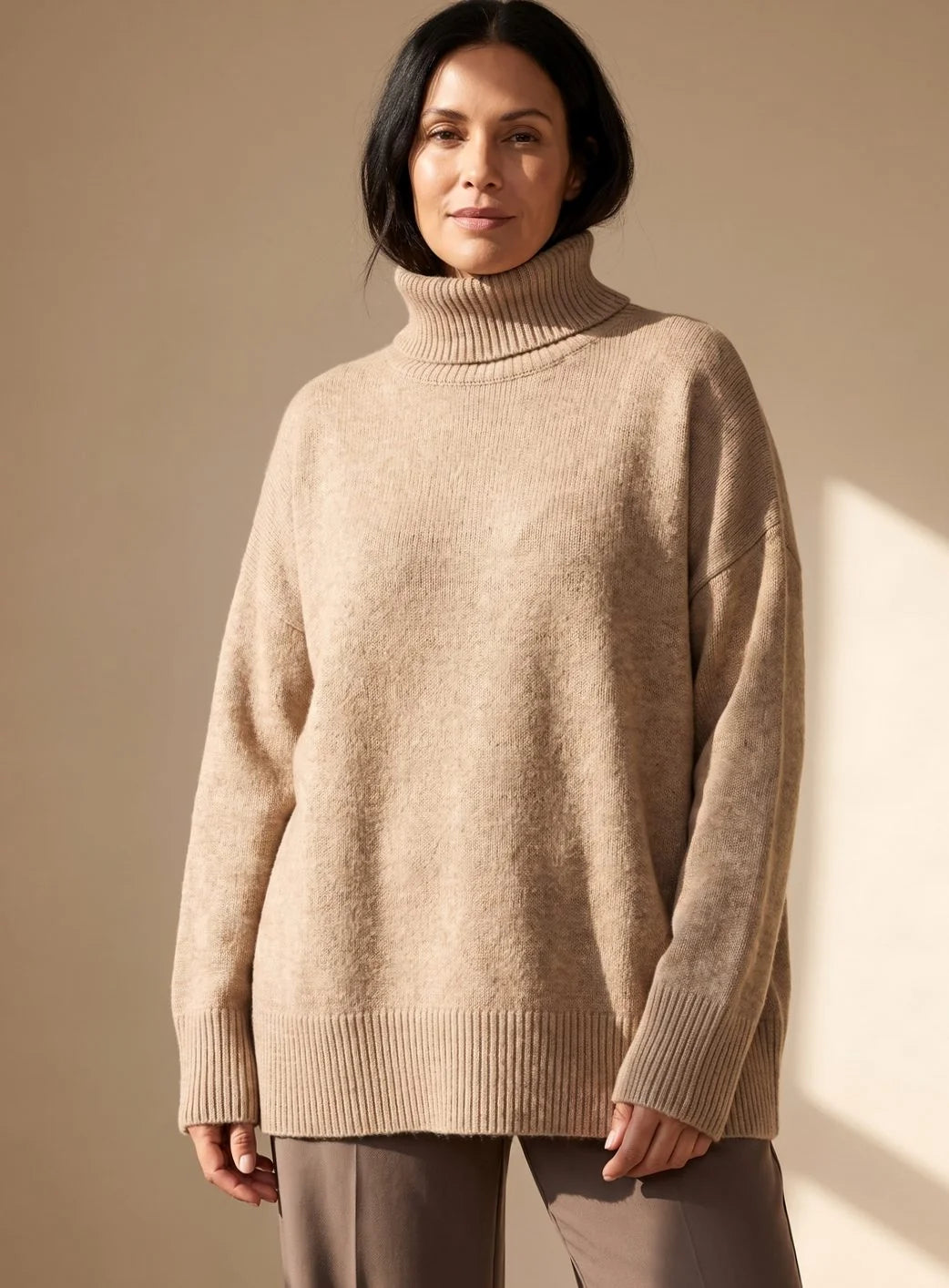 knit pants set women – Beige