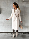 Fitted Double Breasted Winter Coat for Women