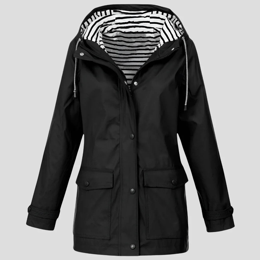 Hooded Waterproof Rain Jacket for Women