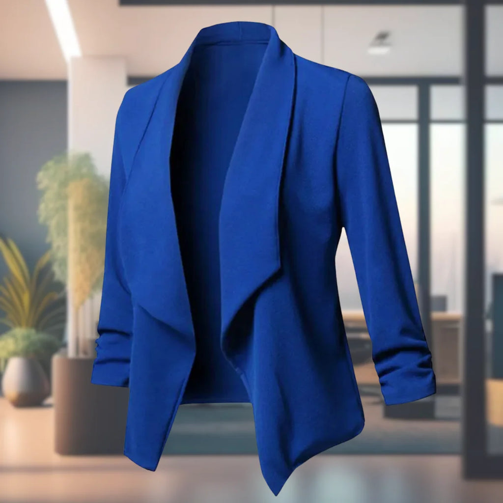 Isabella Slim Blazer for Women - Draped Shawl Collar Jacket