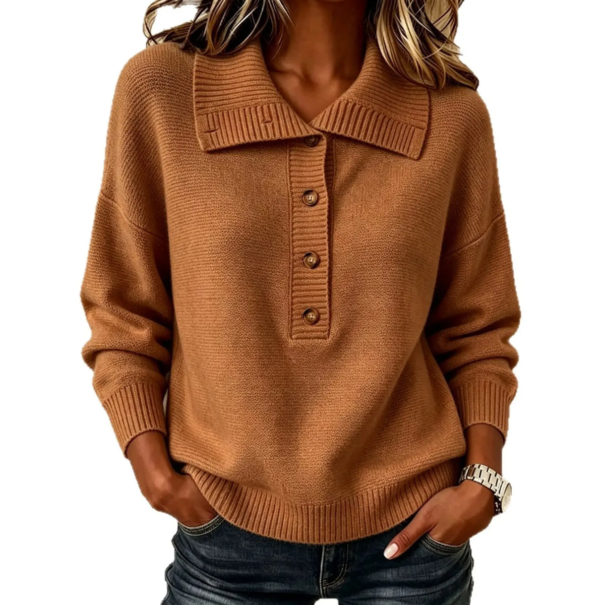 knit henley – Gray