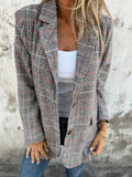 Louisa Plaid Blazer Structured Long Sleeve