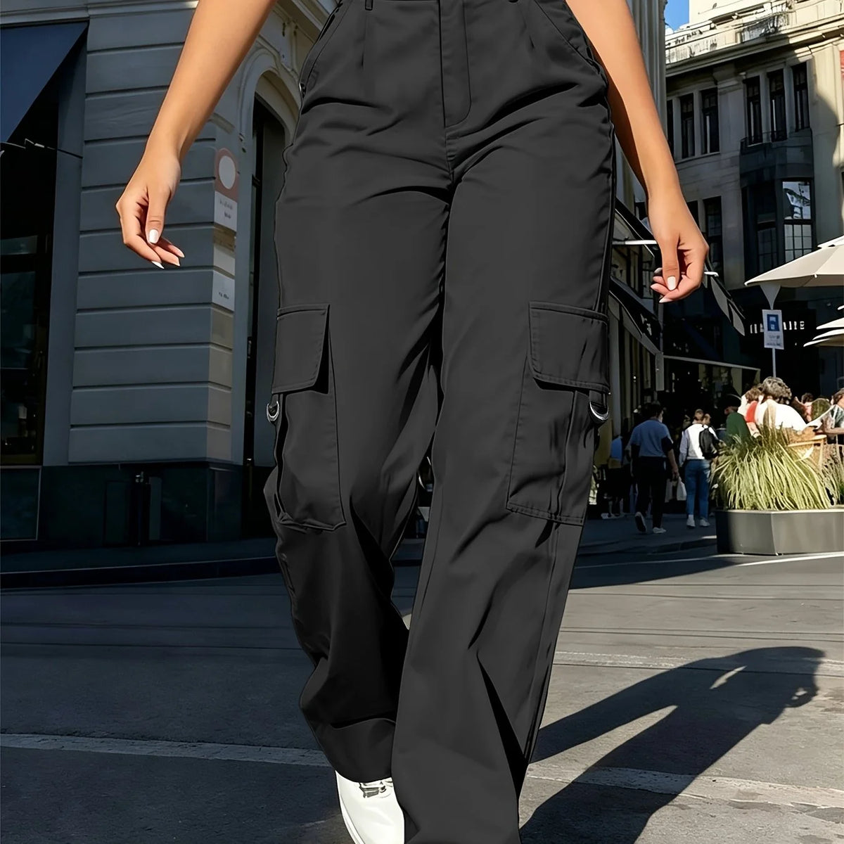 cargo pants women – Black