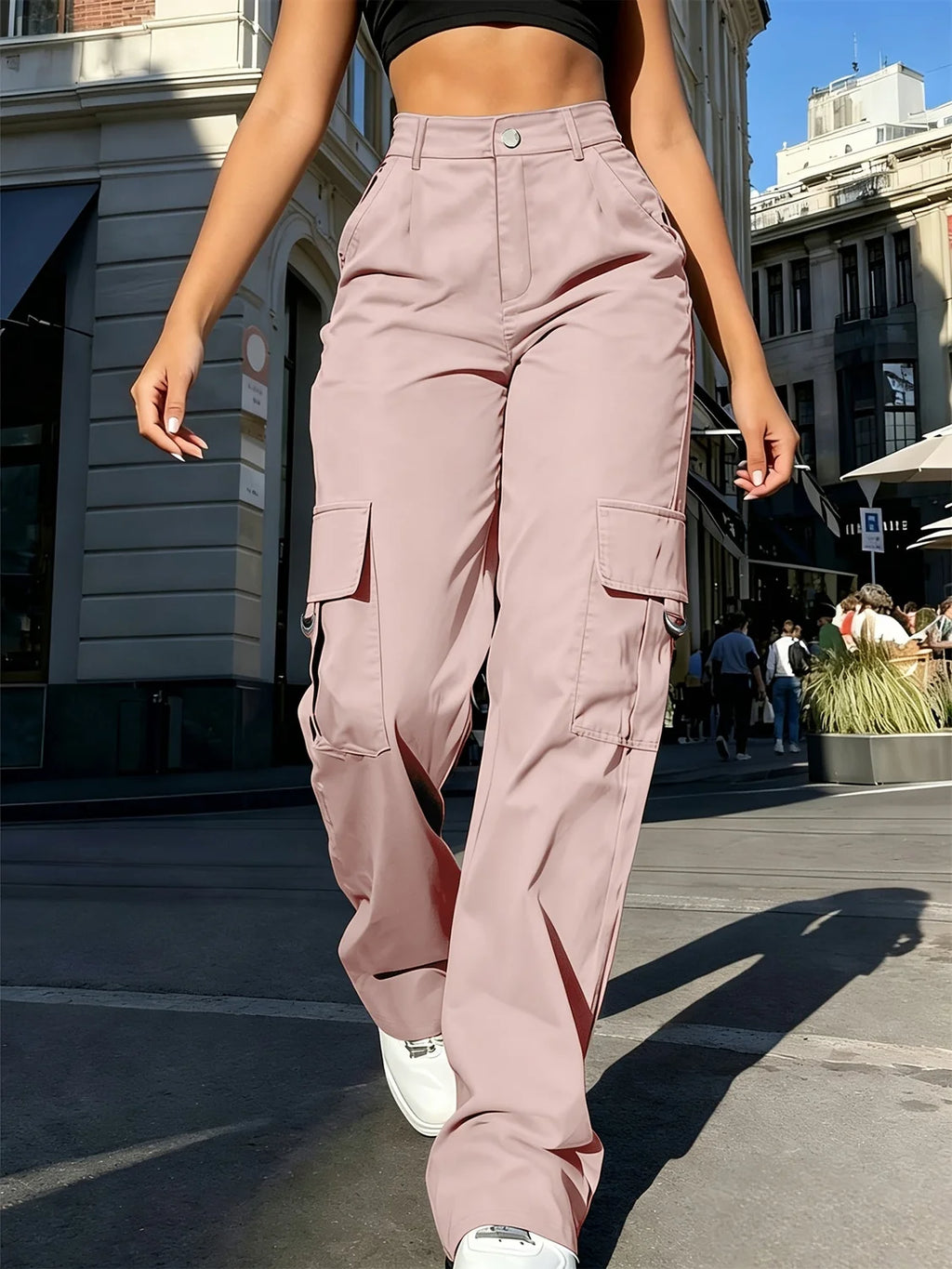 cargo pants women – Cream