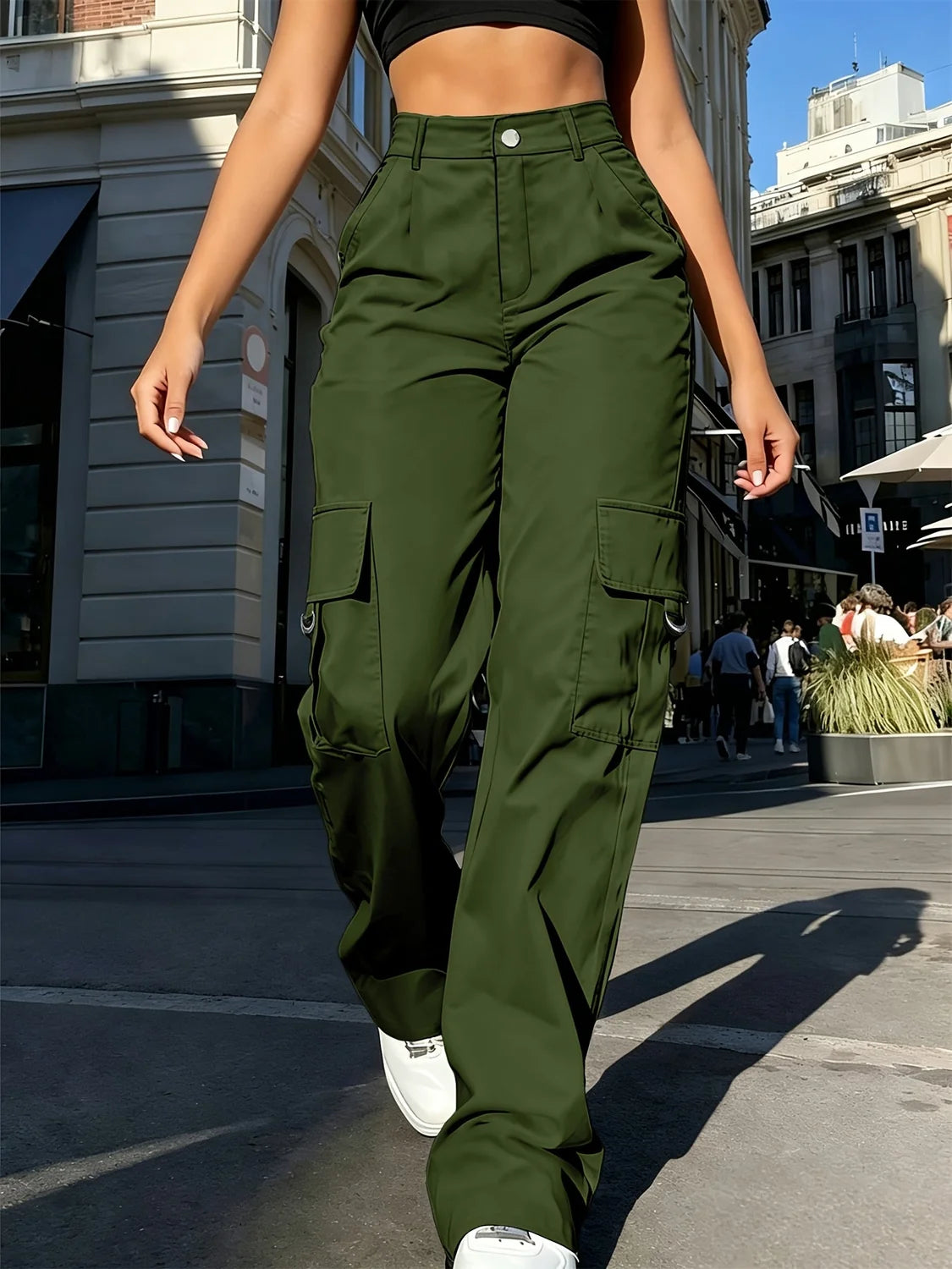 cargo pants women – Cream