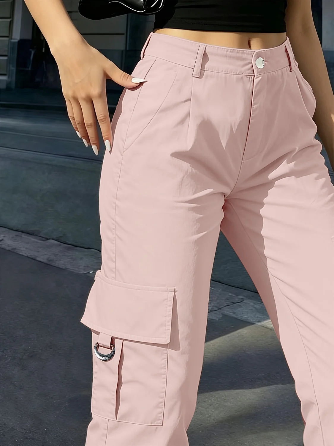 cargo pants women – Cream