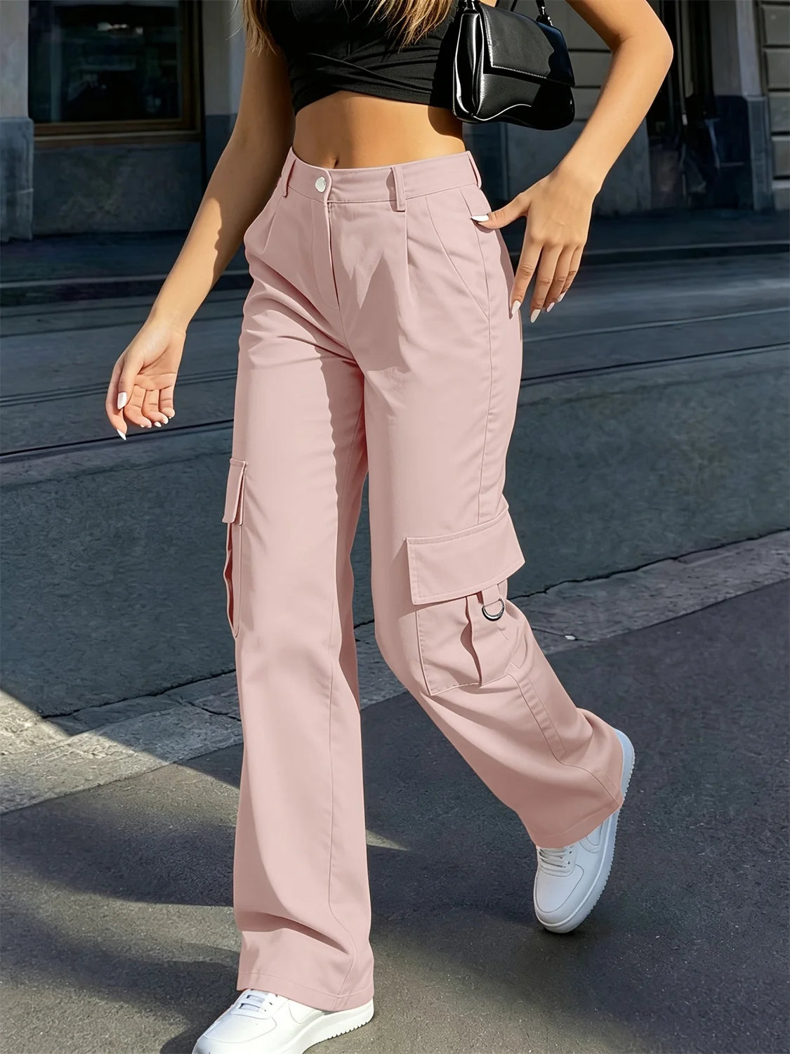 cargo pants women – Cream