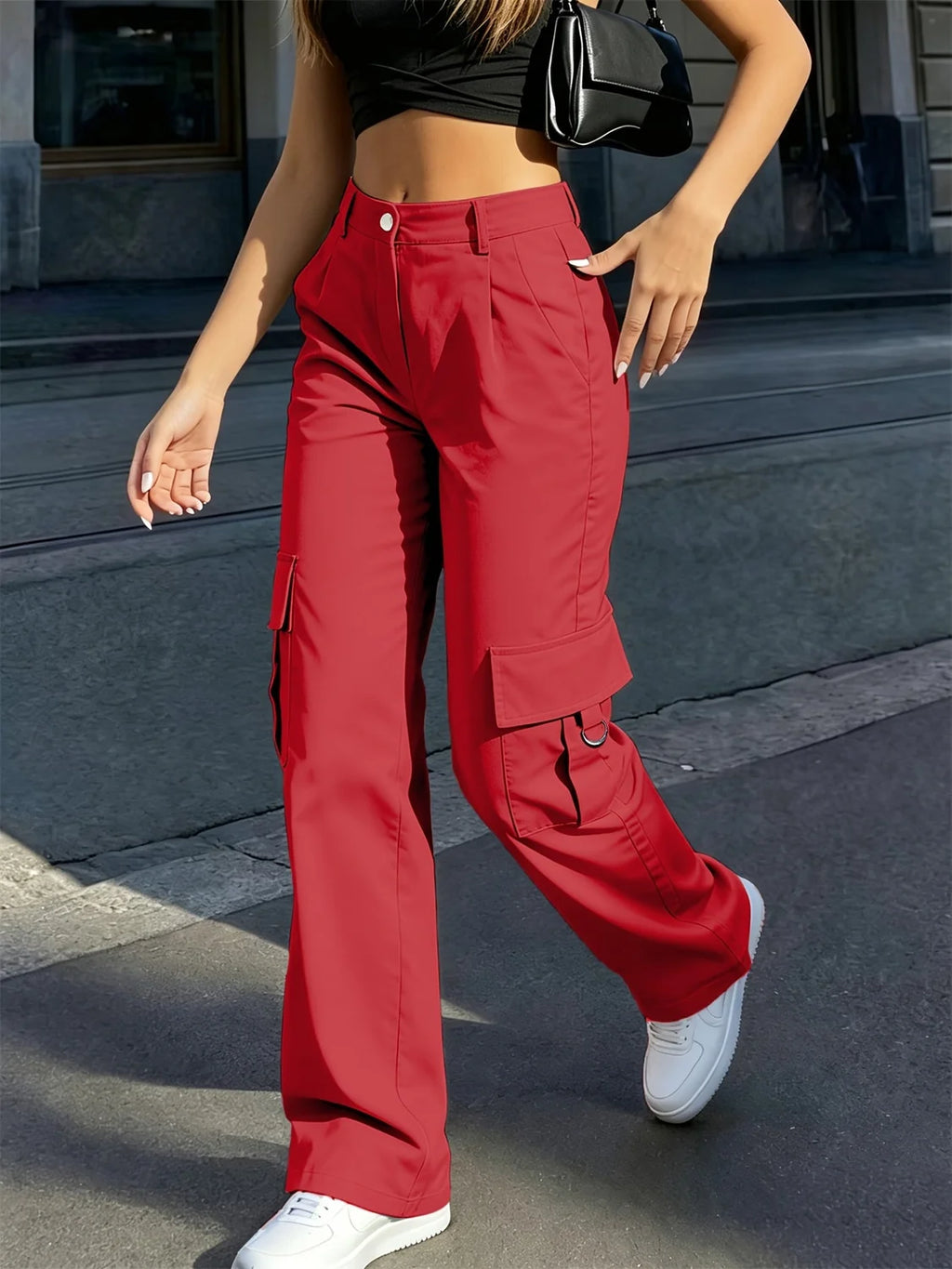cargo pants women – Cream