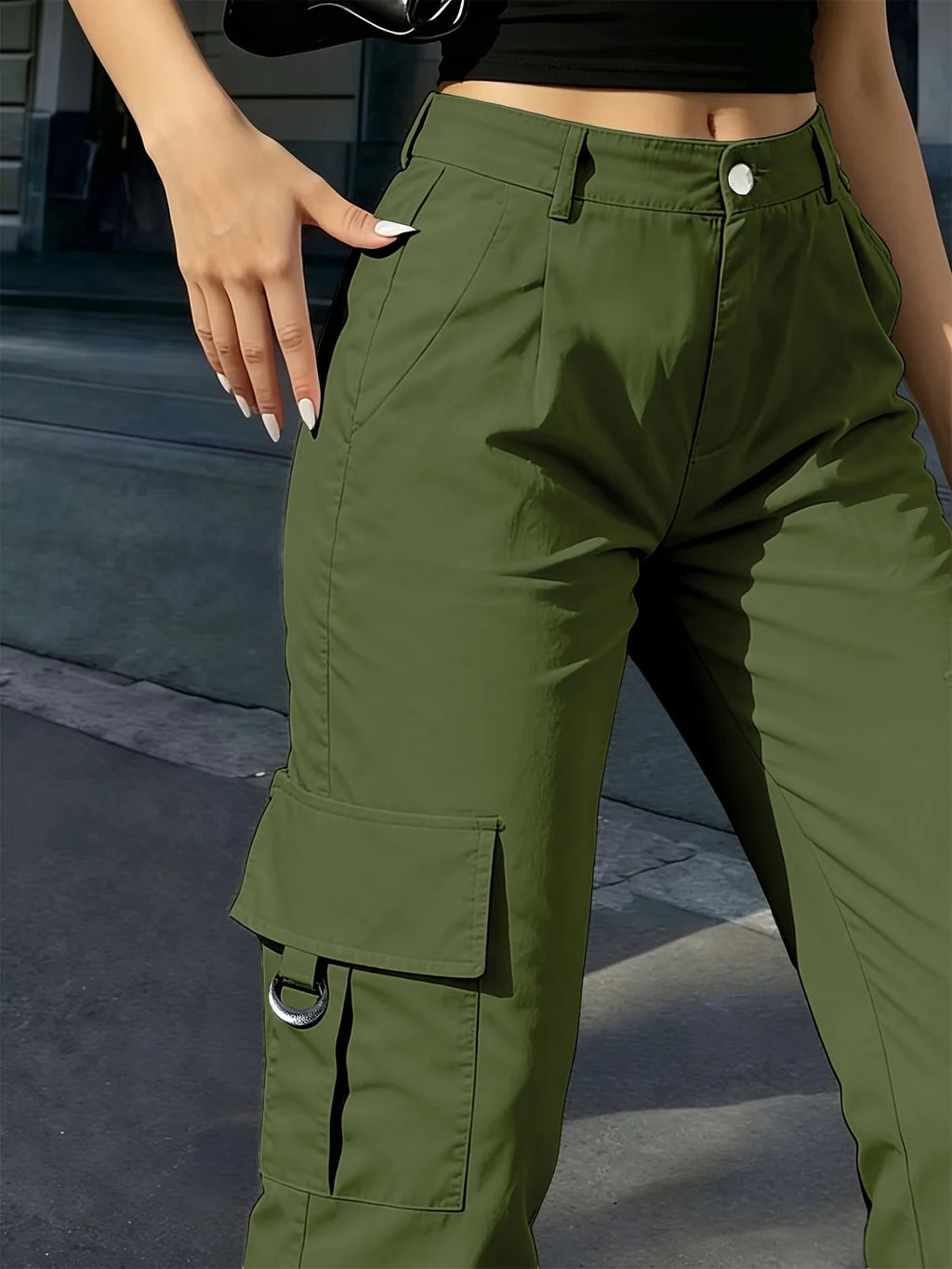 cargo pants women – Cream