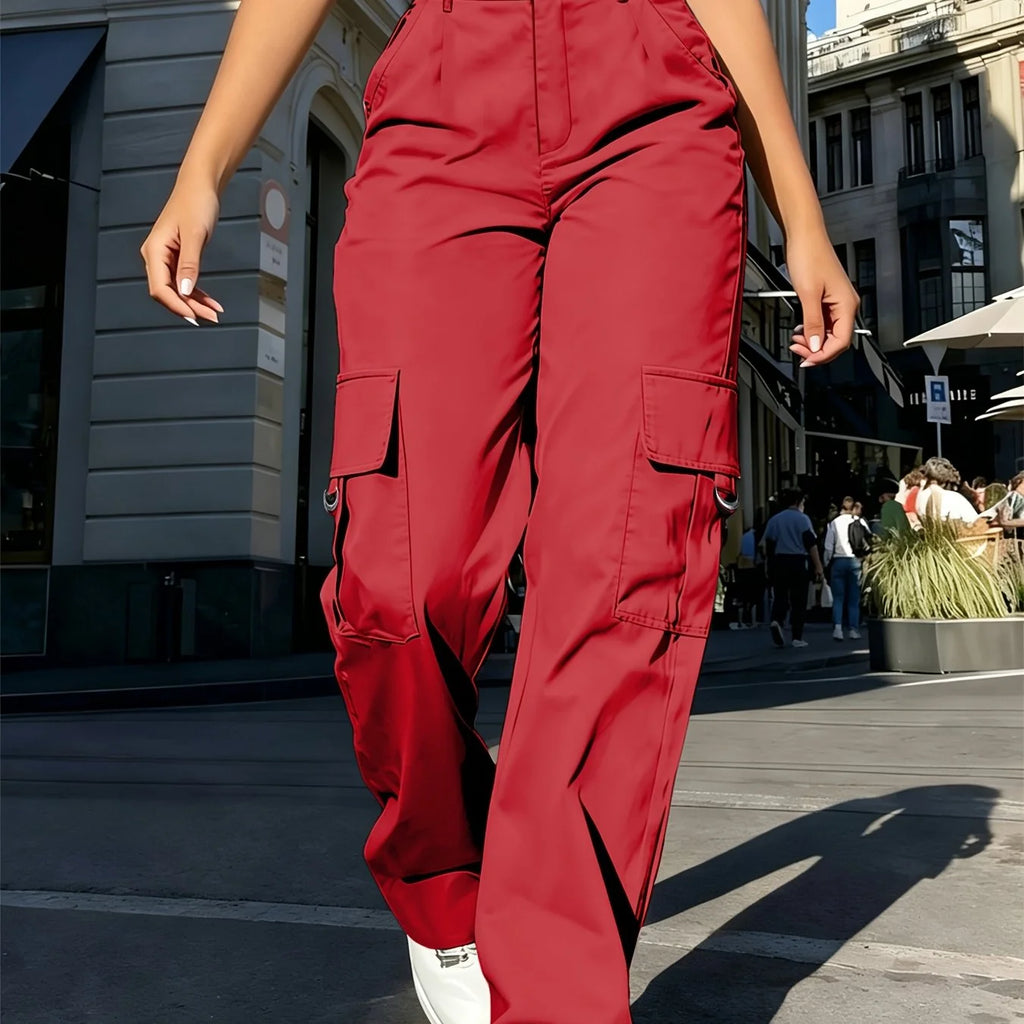 cargo pants women – Red