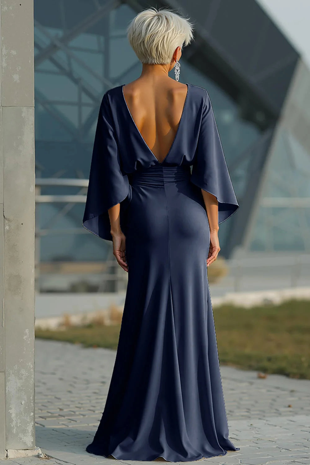 Mathilde Mother of the Bride Dress - Navy