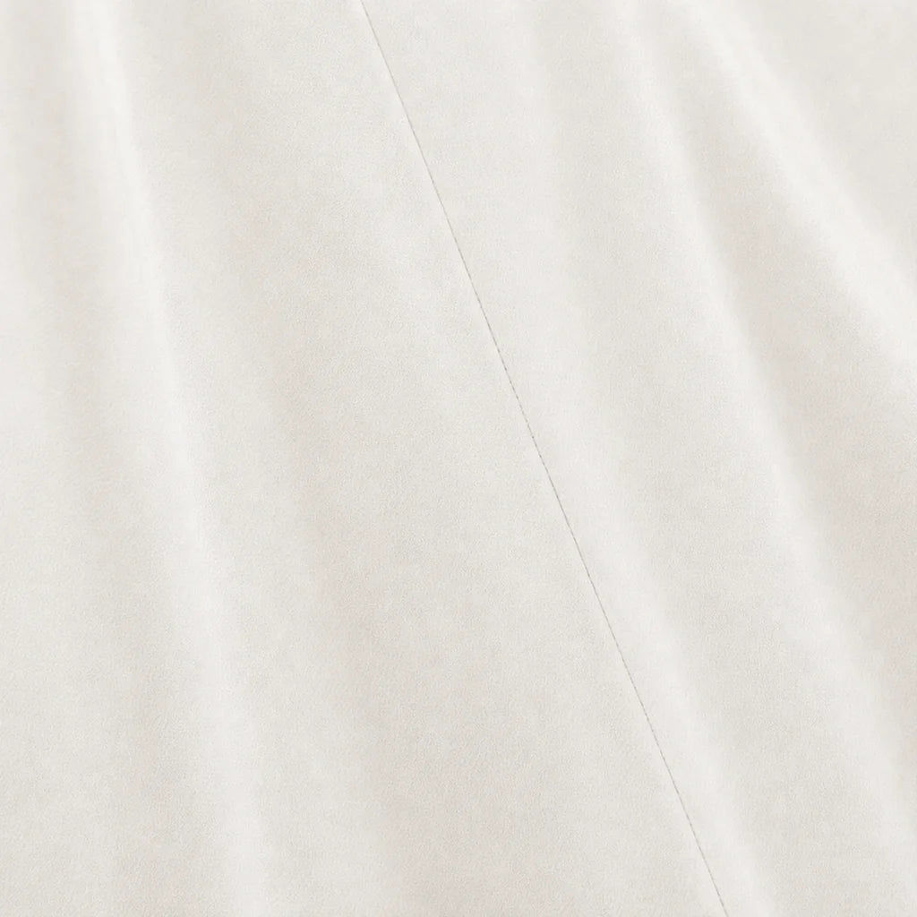 Pleated Wide-Leg Pants – White High-Rise Flowing Trousers