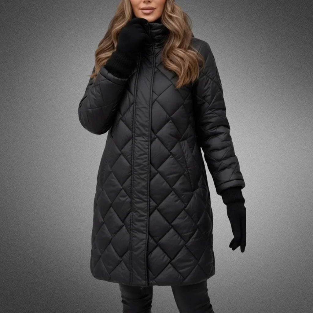 Quilted Hooded Longline Puffer Jacket