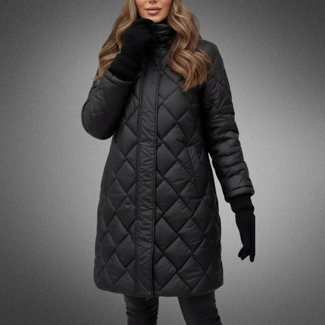 Quilted Hooded Longline Puffer Jacket