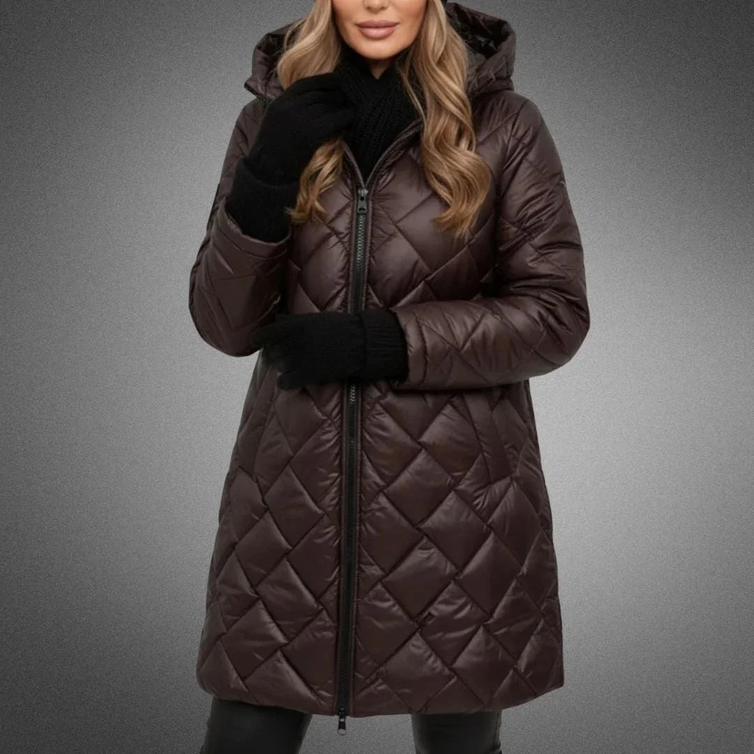 Quilted Hooded Longline Puffer Jacket