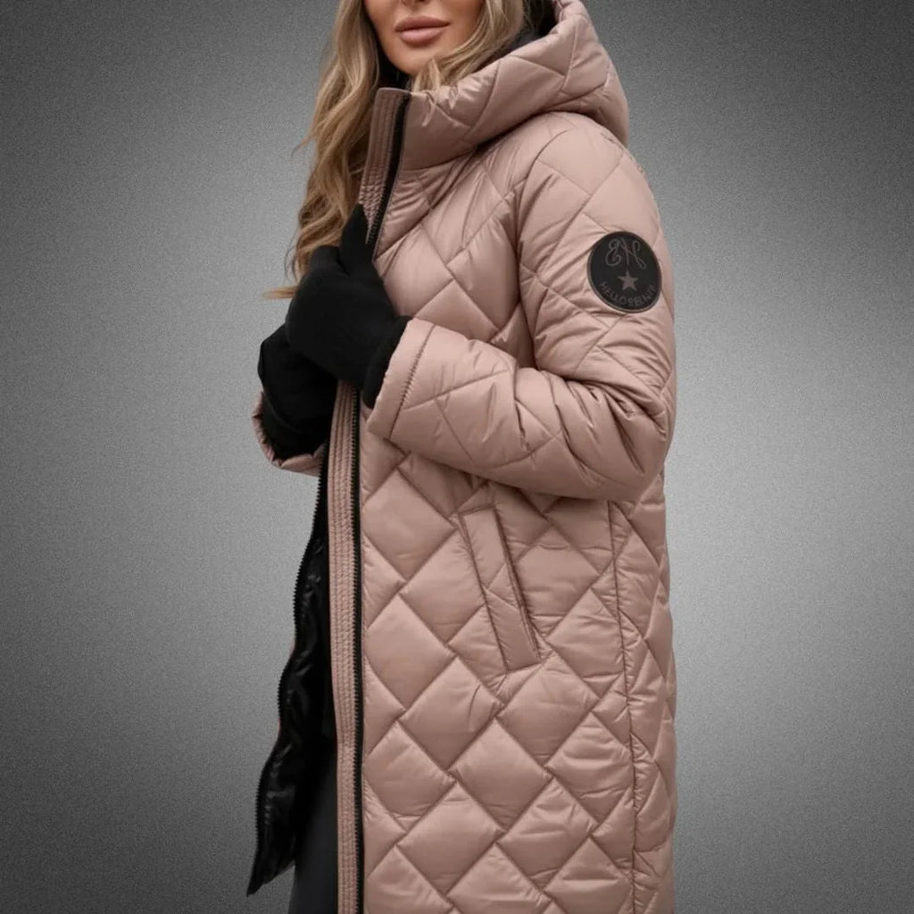 Quilted Hooded Longline Puffer Jacket