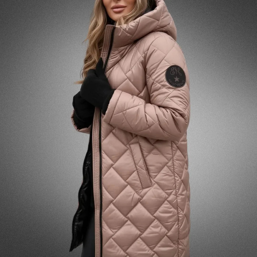 Quilted Hooded Longline Puffer Jacket