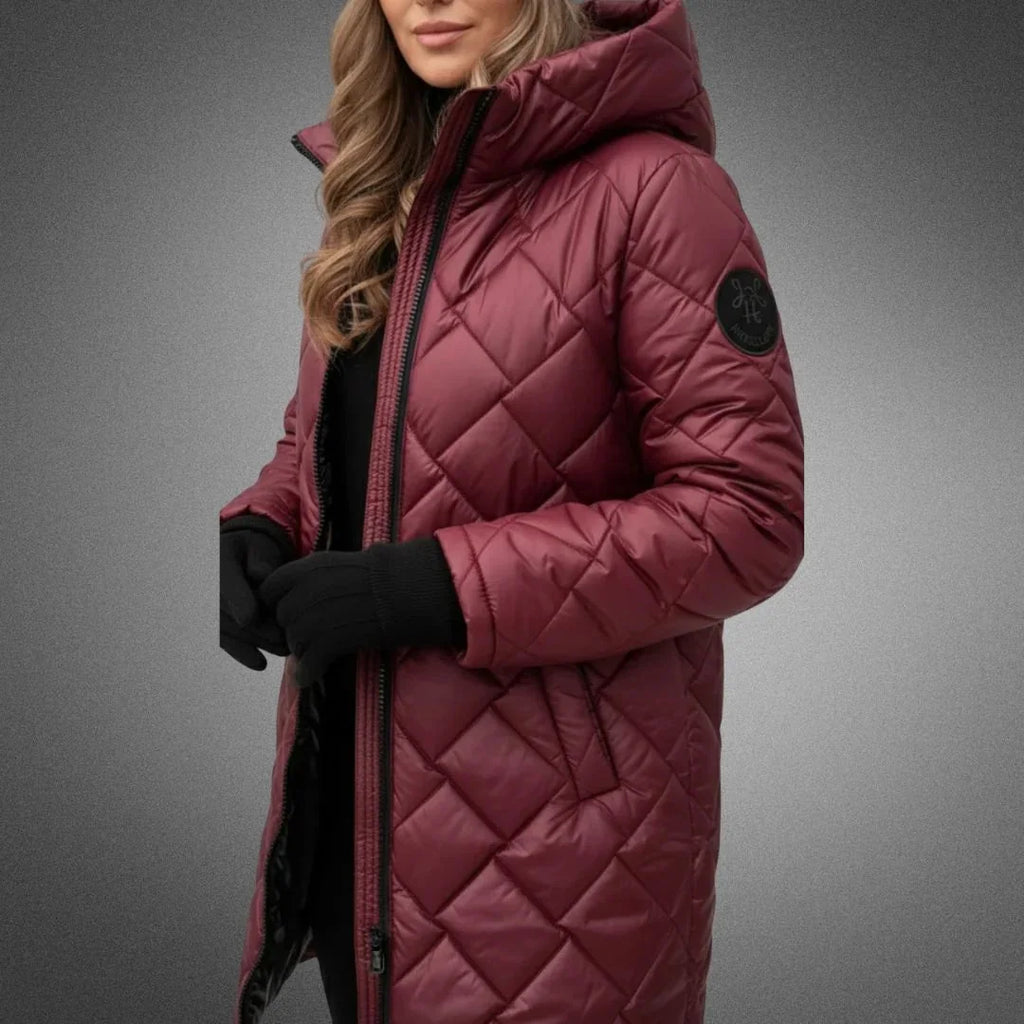 Quilted Hooded Longline Puffer Jacket