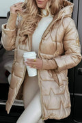 Quilted Hooded Winter Coat for Women