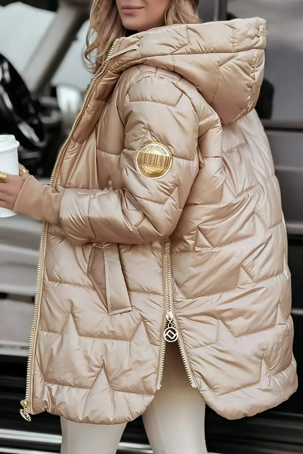 Quilted Hooded Winter Coat for Women