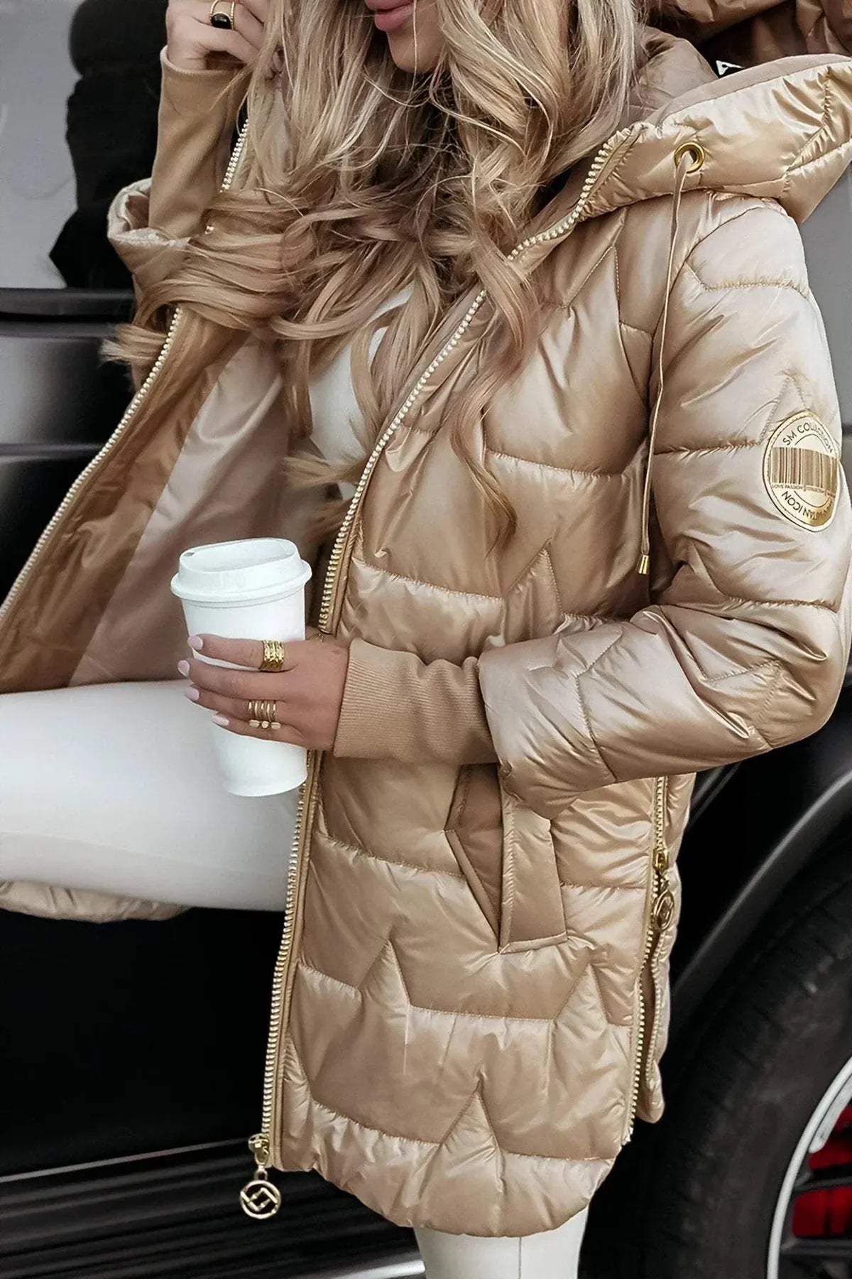 Quilted Hooded Winter Coat for Women