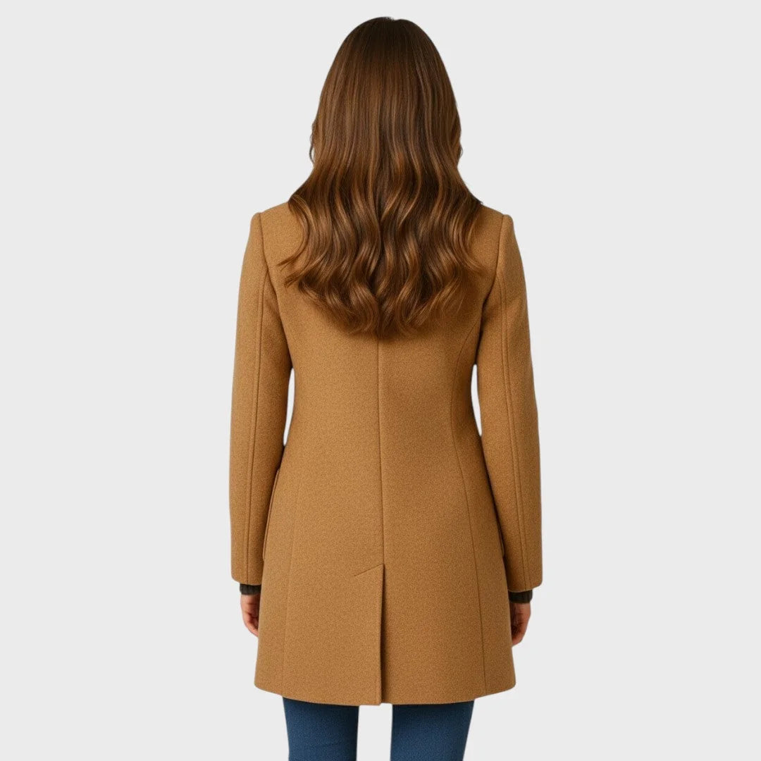 Tailored Button Front Coat for Women