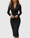 Tailored Midi Dress Blazer Style