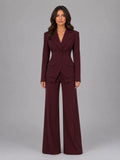 Tailored Pant Suit with Cinched Waist Blazer