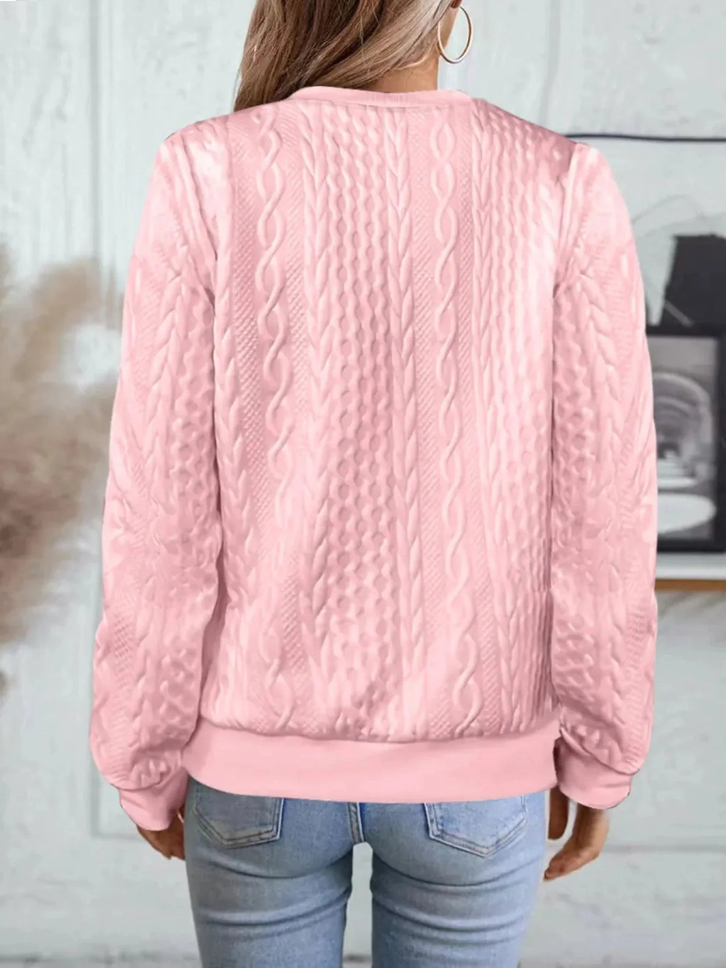 Textured Knit Zip Front Bomber Jacket