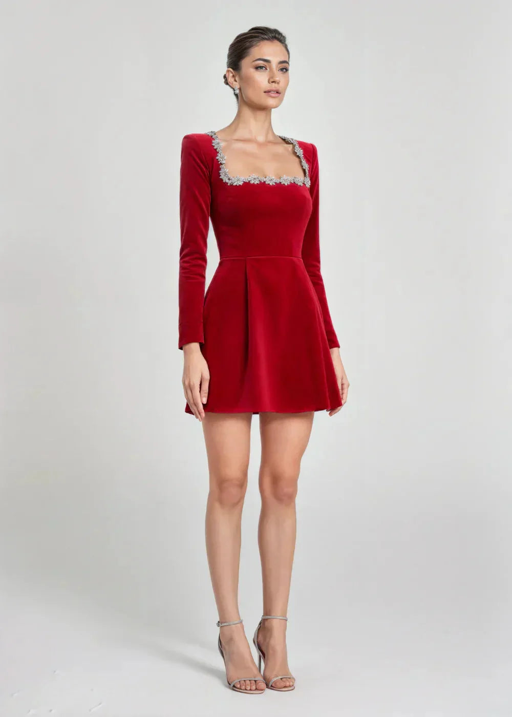 Velvet dress – Red