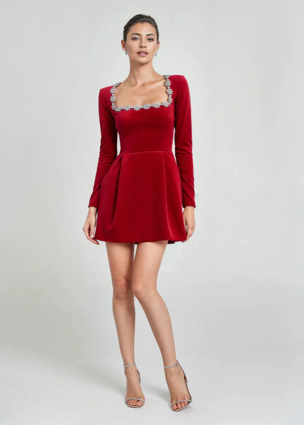 Velvet dress – Red
