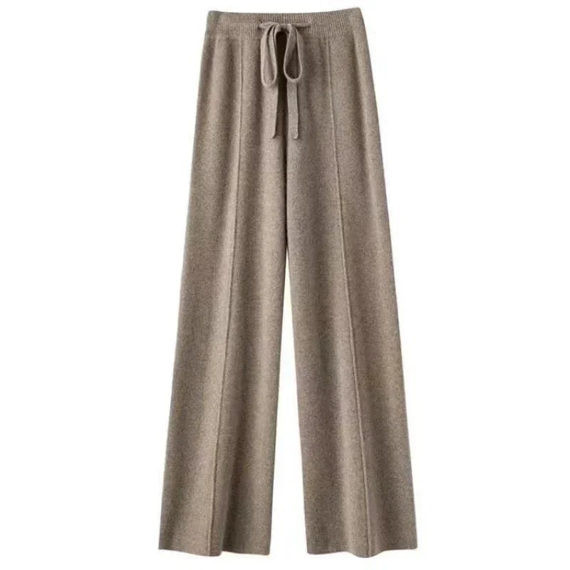 Wide leg pants women – Khaki
