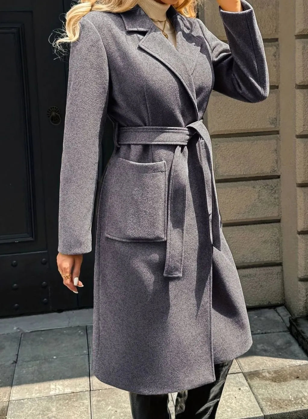 wool trench coat – Gray