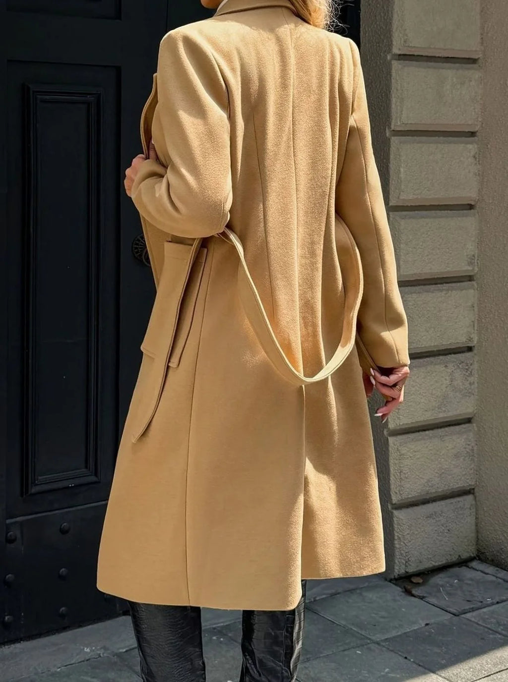 wool trench coat – Camel